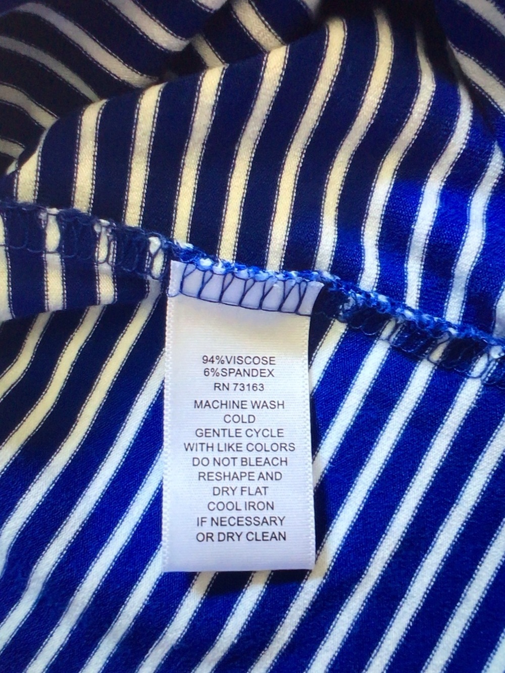Cupio Blue and White Striped Short Sleeve Tee - Picture 8 of 8
